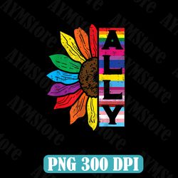 Lgbt Gay Ally Sunflower Rainbow Pride Flag Men Women Kids Png, LGBT Pride Png