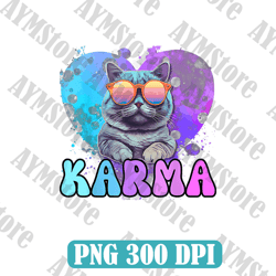 Cute Funny Cat Lover Heart Shape Karma Png, Cat Lover Heart Png