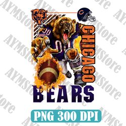 Chicago Bears Mascot Png, American Football PNG, Football Mascot, Sublimation