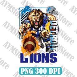 Detroit Lions Mascot Png, Nfl Png, American Football PNG, Football Mascot, Sublimation