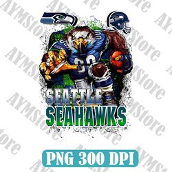 Seattle Mascot Png, Nfl Png, American Football PNG, Football Mascot, Sublimation