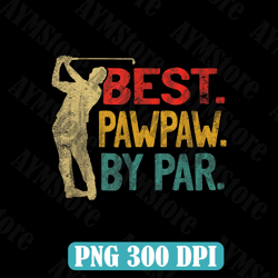 Best Pawpaw By Par Retro Father's Day Golf Grandpa Best Dad Daddy Father's Day
