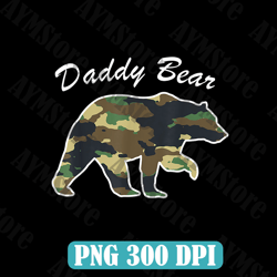 Camouflage Daddy Bear Family Hunting Camo Papa Bear Pajama Best Dad Daddy Father's Day