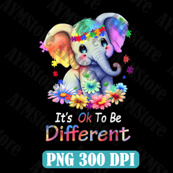 Elephant Autism Awareness It's Ok To Be Different Boys Kids Png