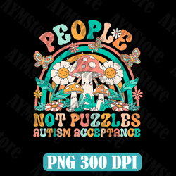 Autism Awareness Acceptance People Not Puzzles Png, Autism Acceptance Rainbow Png, Autism Awareness Png