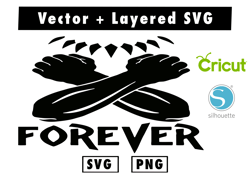 Forever Salute SVG and png files for cricut machine , anime svg , manga svg , Goku svg