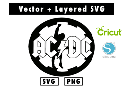 AC vs DC svg and png files for cricut machine , anime svg , manga svg , Goku svg