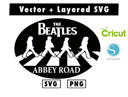 THE BEATLES ABBEY ROAD svg and png files for cricut machine , anime svg , manga svg , Goku svg