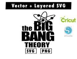 the BIG BANG THEORY svg and png files for cricut machine , anime svg , manga svg , Goku svg