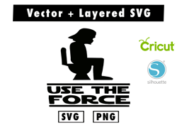 USE THE FORCE svg and png files for cricut machine , anime svg , manga svg , Goku svg