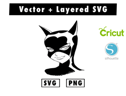 The catwoman SVG AND PNG files for cricut machine , anime svg , manga svg , Goku svg