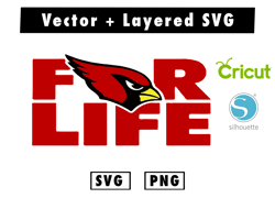 For life-Arizona Cardinals Svg and Png files for cricut machine , anime svg , manga svg , Goku svg