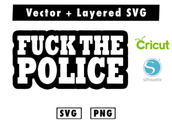 Fuck The Police svg and png files for cricut machine , anime svg , manga svg , Goku svg