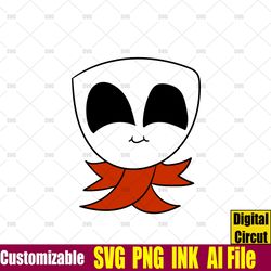 Gangle SVG from the amazing digital circus SVG, Gangle SVG, Caine SVG ink Png coloring page, Gangle Circut desgin space