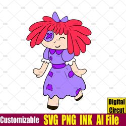 Ragatha from The Amazing Digital SVG, Ragatha ink Png the amazing digital circus coloring page Circut desgin space