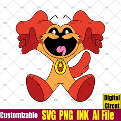 Humanized DogDay from Poppy Playtime SVG Humanized DogDay SVG ink Png coloring page,Humanized DogDay Circut desgin space