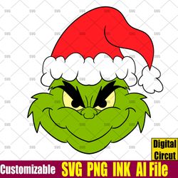 Grinch Svg, Grinch Christmas  Svg, Grinch Christmas PNG,  Dr. Seuss Characters, Svg,png,Ink Circut desgin space