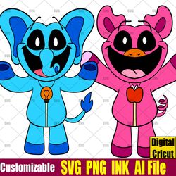 Humanized Bubba Bubbaphant SVG Humanized PickyPiggyColoring pages Garten of Banban SVG,png,Ink Circut desgin space