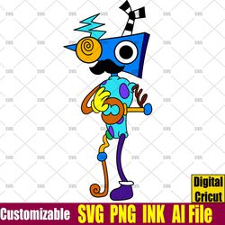 Zooble SVG Caine From the amazing digital circus SVG Zooble Coloring pages Zooble SVG png,Ink Circut desgin space