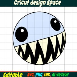 Editable the amazing digital circus Bubble from SVG Vector Coloring Page Bubble Png, SVG. Ink Cricut desgin space Bubble