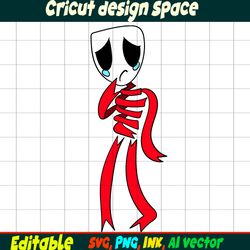 Editable The amazing digital circus Gangle SVG Vector Coloring Page Gangle Png, SVG. Ink Cricut desgin space Gangle.