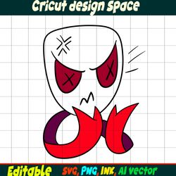 Editable The amazing digital circus Gangle SVG, Vector Coloring Page, Gangle Png, SVG. Ink Cricut desgin space Gangle.