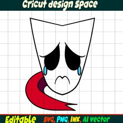 Editable The amazing digital circus Gangle SVG, Vector Coloring Page Gangle Png, SVG. Ink Cricut desgin space Gangle