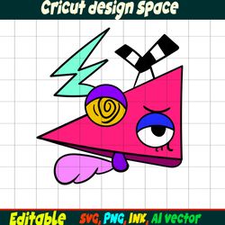 Editable Zooble from the amazing digital circus SVG, Vector Coloring Page, Zooble SVG Ink Cricut desgin space Circus.