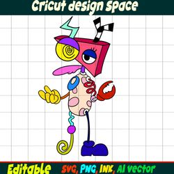 Editable Zooble Sticker the Amazing Digital circus SVG, Zooble coloring pages, Zooble Cut file vector, Instant download.