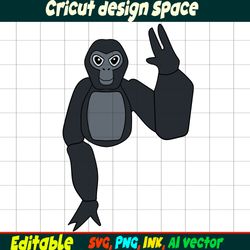 Gorilla Tag SVG, Gorilla Tag Character PNG Coloring pages Gorilla Tag Character Gift Character Digital Download Vector