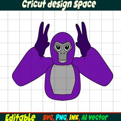 Gorilla Tag SVG, Gorilla Tag Sticker Coloring pages Gorilla Tag Character Gift Character Digital Download
