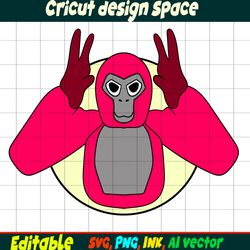 Gorilla Tag SVG, Gorilla Tag Sticker Coloring pages Gorilla Tag Character Gift Character Digital Download Tag