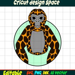 Gorilla Tag SVG, Gorilla Tag Sticker Coloring pages Gorilla Tag Character Gift Character Digital Download Gorilla Tag.