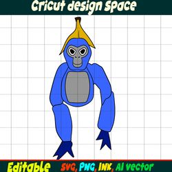 Gorilla Tag SVG Gorilla Tag Sticker Coloring pages Gorilla Character Gift Character Digital Download Gorilla Tag.