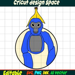 Gorilla Tag SVG Gorilla Tag Sticker Coloring pages, Gorilla Character Gift Character Digital Download Gorilla Tag.