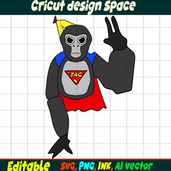 Spiderman Gorilla Tag SVG Gorilla Tag Sticker Coloring pages, Gorilla Character Gift Character Digital Download