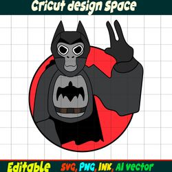BatMan Gorilla Tag SVG Gorilla Tag Sticker Coloring pages, Gorilla Character Gift Character Digital Download.Sticker