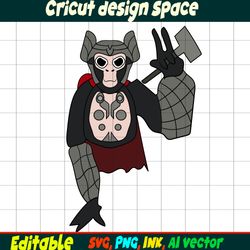 Thor Gorilla Tag SVG Gorilla Tag Sticker Coloring pages, Gorilla Character Gift Character Digital Download.Sticker
