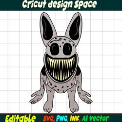 Zoonomaly SVG Eyes Opened Rabbit Monster PNG Coloring pages Eyes Opened Rabbit Monster Character Digital Download.