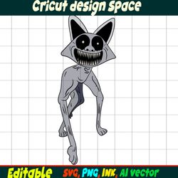 Zoonomaly SVG Monster Smile Cat ( Sticker PNG Coloring pages Monster smile Zoonomaly SVG,PNG,INK , Digital Download