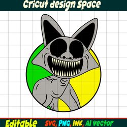 Zoonomaly SVG Monster Smile Cat ( Sticker PNG Coloring pages Monster smile Zoonomaly SVG,PNG,INK , Digital Download.