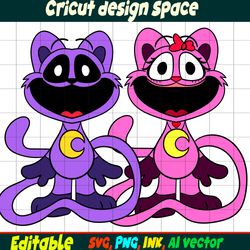 Editable Smilling Critters Humanized Bobby BearHug,BubbaNightmare Catnap from Poppy Playtime Digital Download Vector Col