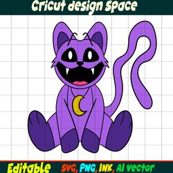 Editable Smilling Critters Humanized Bobby, female CatNap,Bubba Nightmare Catnap from Poppy Playtime Digital Download