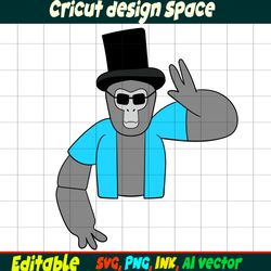 Gorilla Tag Sticker SVG,Gorilla Tag Hat, Gorilla Tag Coloring pages printable Birthday Gift, Digital Download Cut file.