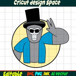 Gorilla Tag Sticker SVG,Gorilla Tag Hat, Gorilla Tag Coloring pages printable Birthday Gift, Digital Download Cut file..