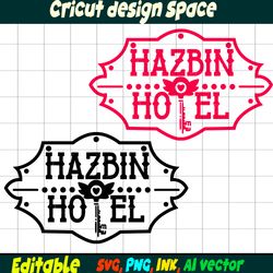 Hazbin hotel logo SVG Red & Black, Hazbin hotel logo Png, Hazbin hotel logo Ink Printable for T-Shirt Birthday