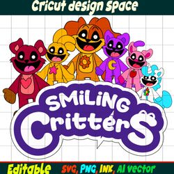 Smilling Critters Coloring Pages CraftyCorn Poppy, BearHug,Bubba Bubbaphant, DogDay,Chicken, PickyPiggy Digital Download