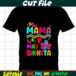 Editable Karol G La Mama Mas Bonita SVG, Karol G La Mama Mas Bonita PNg, Printable Birthday Mom Cut file,