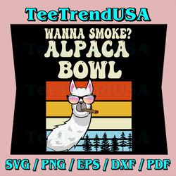 Wanna Smoke Alpaca Bowl Svg, Weed Funny Cannabis 420 Stoner Svg, Smoking Svg, Cannabis Svg, Sublimate Designs Download