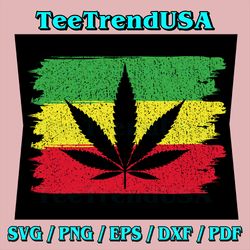 Reggae Weed Leaf Svg, Jamaican Rastafari Colors Marijuana Svg, Cannabiss Svg, Marijuana Svg, Cannabis Svg, 420 Svg, Weed